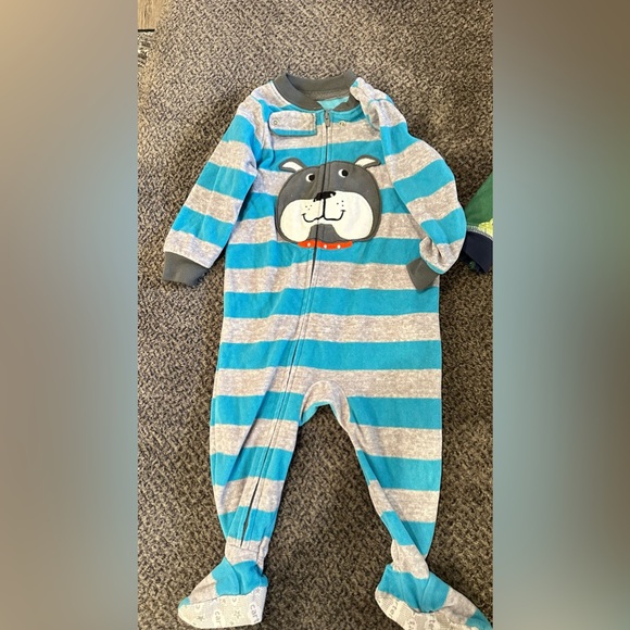 Carter's bundle three fleece sleepers.  Size 12 mo - Picture 4 of 4